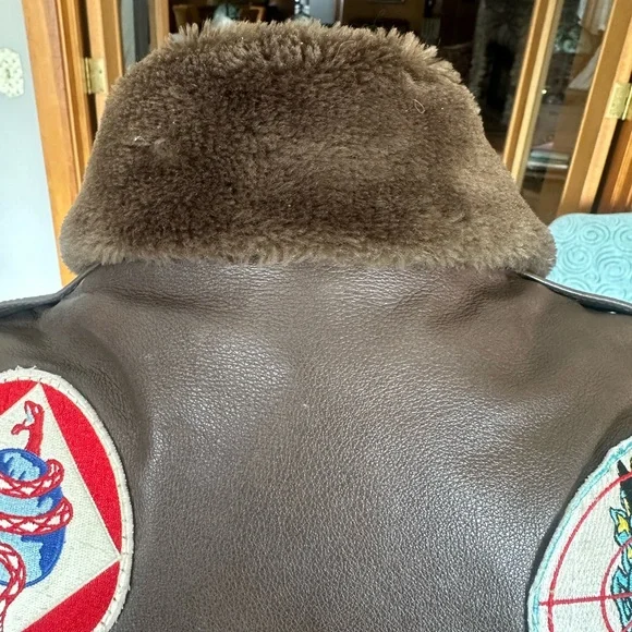 SALE***Vintage Adventure Bound Bomber Flight Leather Jacket One Of A Kind - Picture 7 of 16